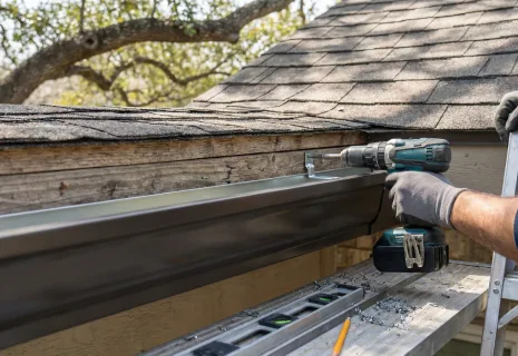roof gutter installation1
